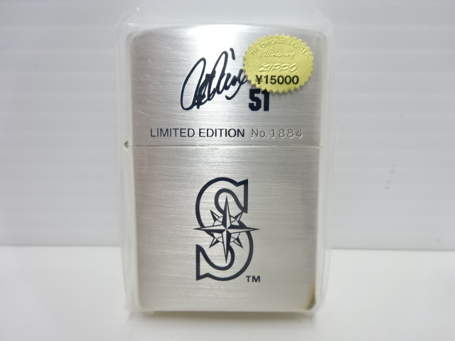 【＃17045】未開封　イチロー　51　Zippo　2001　MLB　メジャーリーグ　野球　シアトルマリナーズ　コレクション