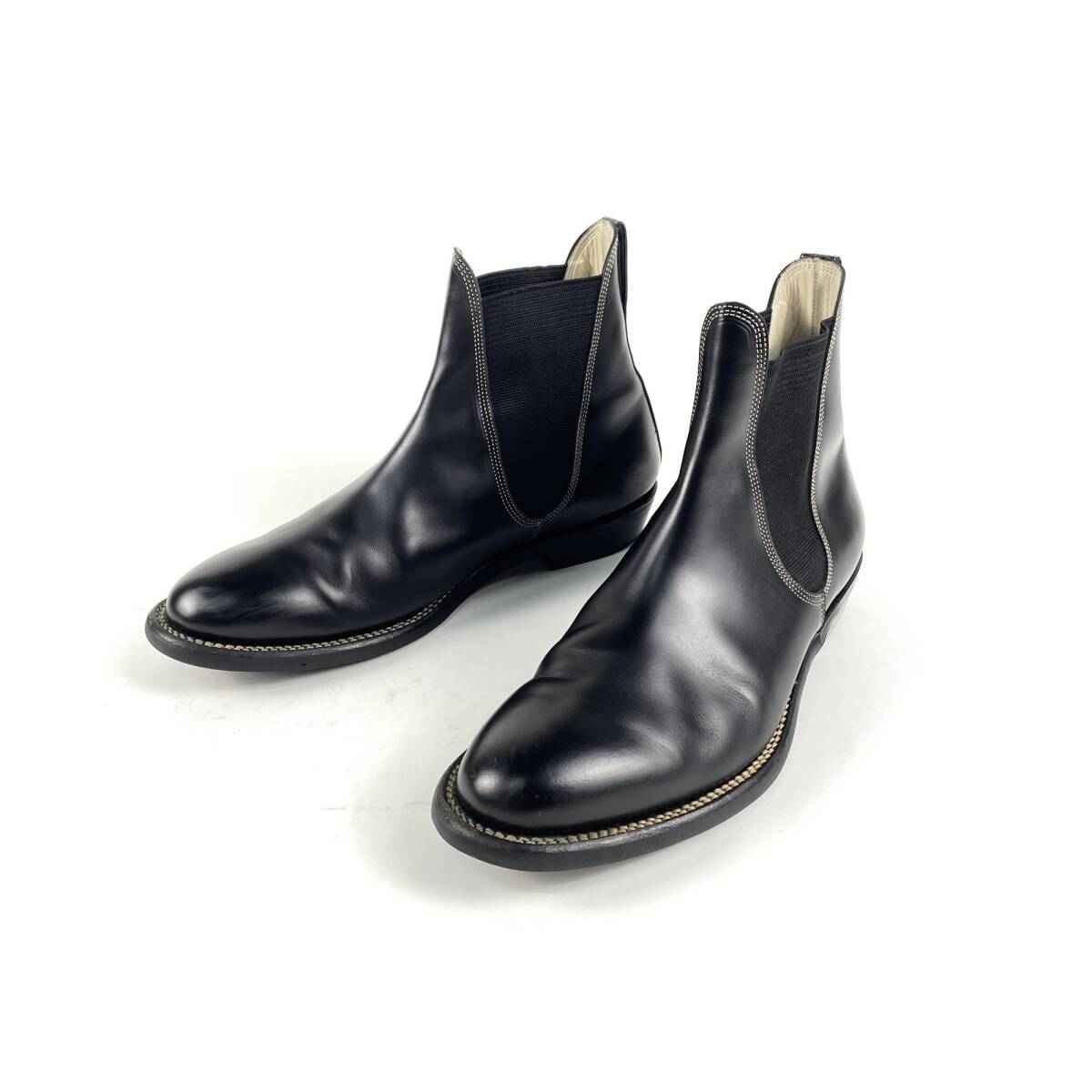 N.HOOLYWOOD　エヌハリウッド　レザーブーツ　サイドゴアブーツ　ショートブーツ　サイズ9.5　27.5cm程度　ブラック