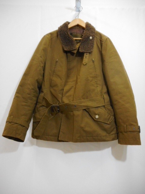 70 送100サ 0114UD14 Mackintosh マッキントッシュ モーターサイクルショートコート 襟ボア WF-SQ-SQ-FC スコットランド製 サイズ40 中古品