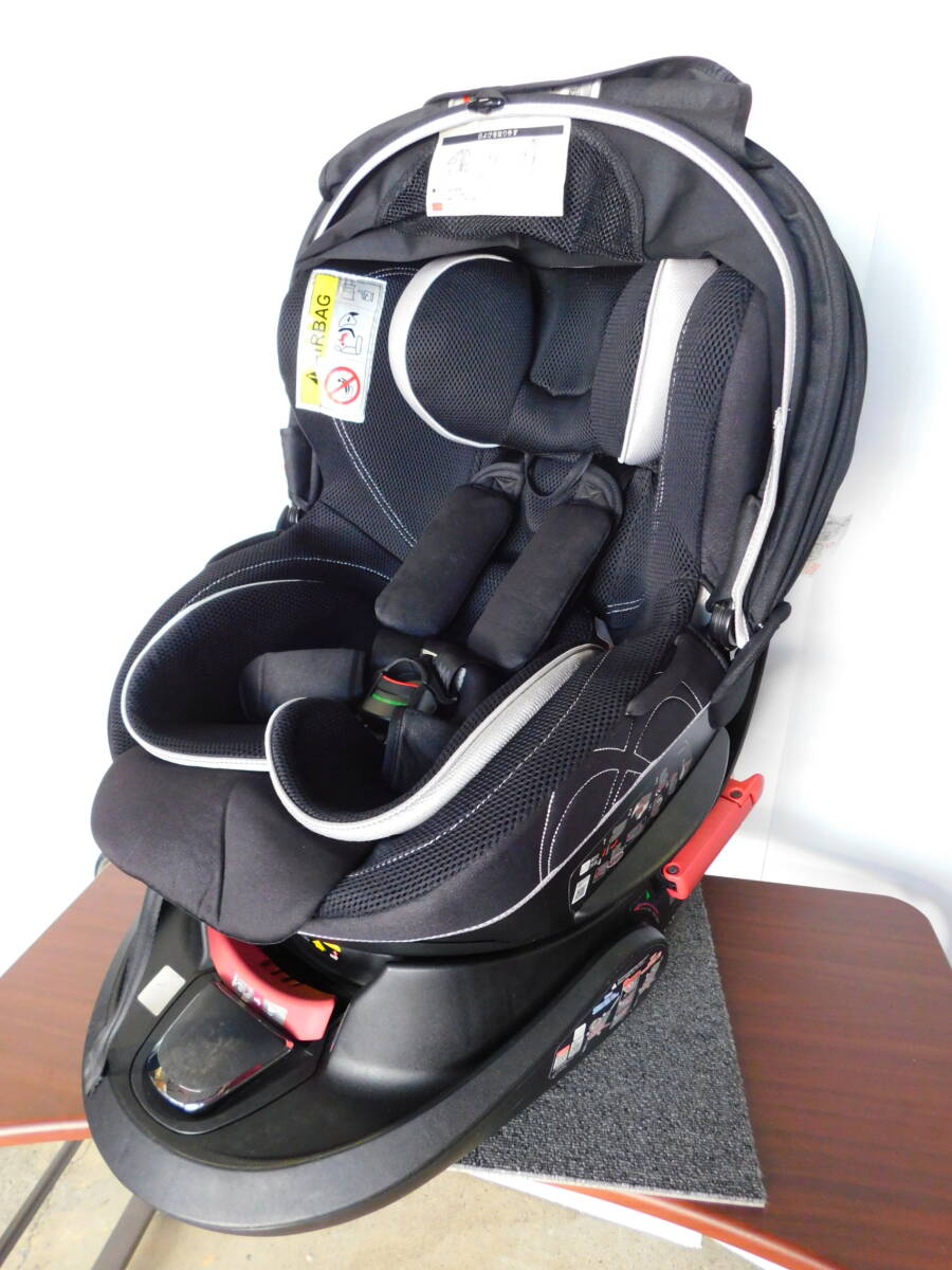 m988 ♪良品♪ エールベベ・クルット4S グランス プラチナブラック AB885 チャイルドシート ブラック 360°回転 AILEBEBE CARMATE