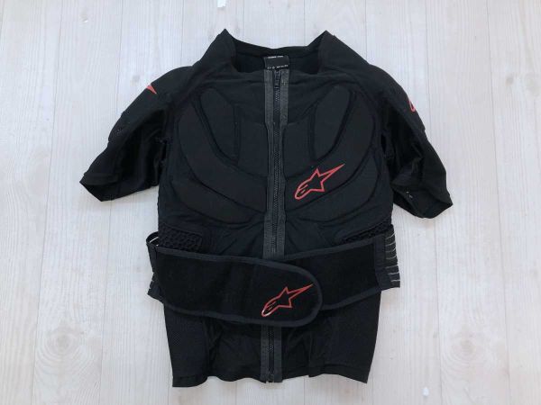 アルパインスターズ alpinestars レトロ スポーツ テック レーシング ライダース バイカー 半袖プロテクターシャツ 背取外し可 メンズ S 黒