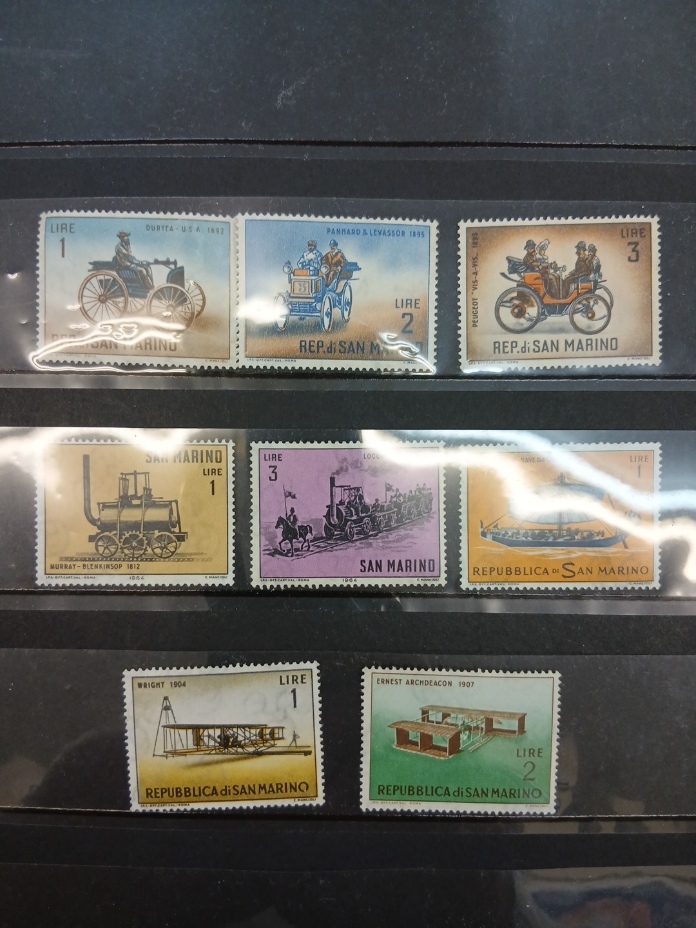 ★説明必読★サンマリノ切手　乗り物関係８枚