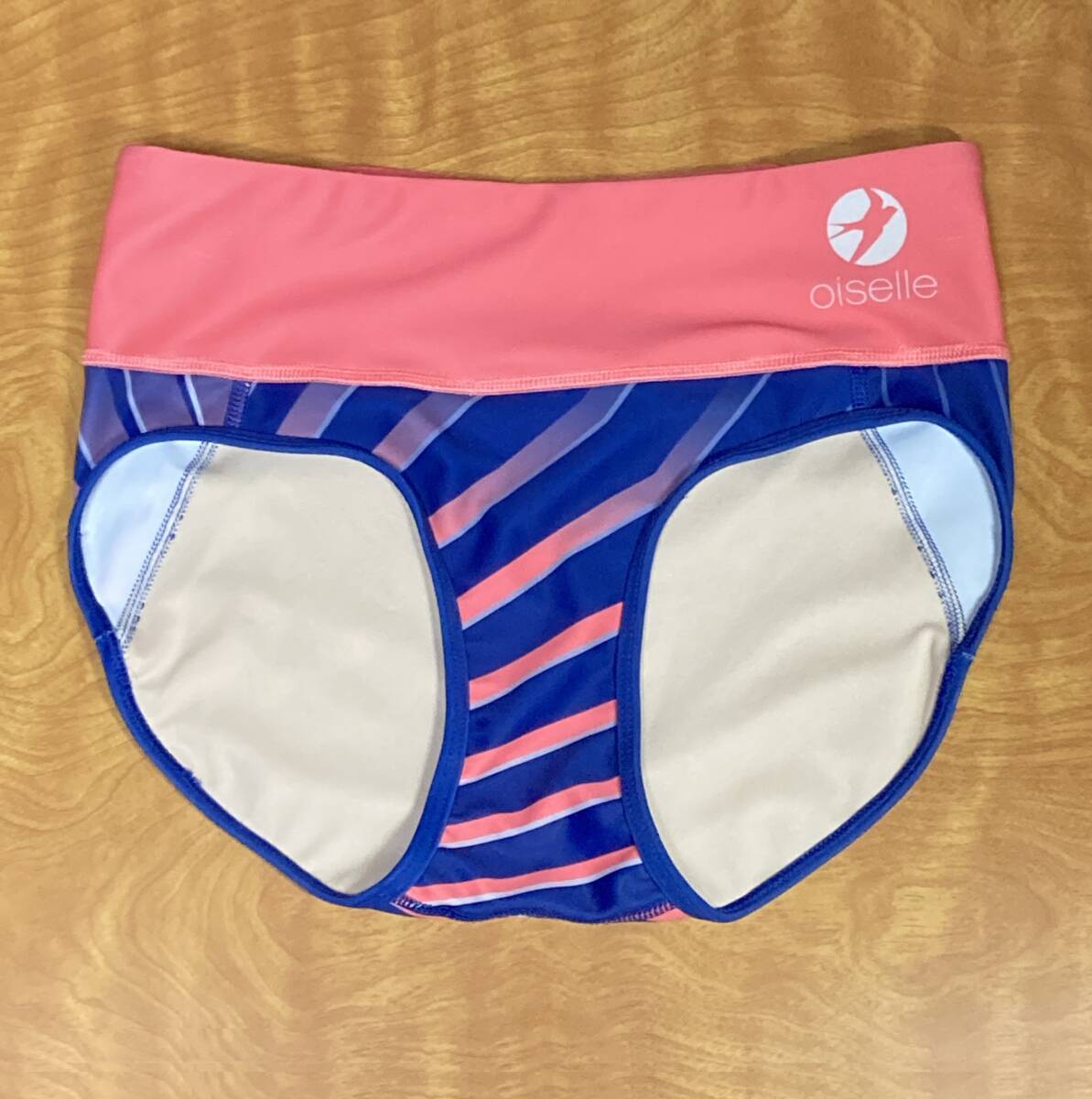 「Oiselle」 レーシングショーツ　US/S　ピンク×ブルー/インポート/オワゼル/ハイウエスト 検索用：ブルマ/コスプレ/ランニング