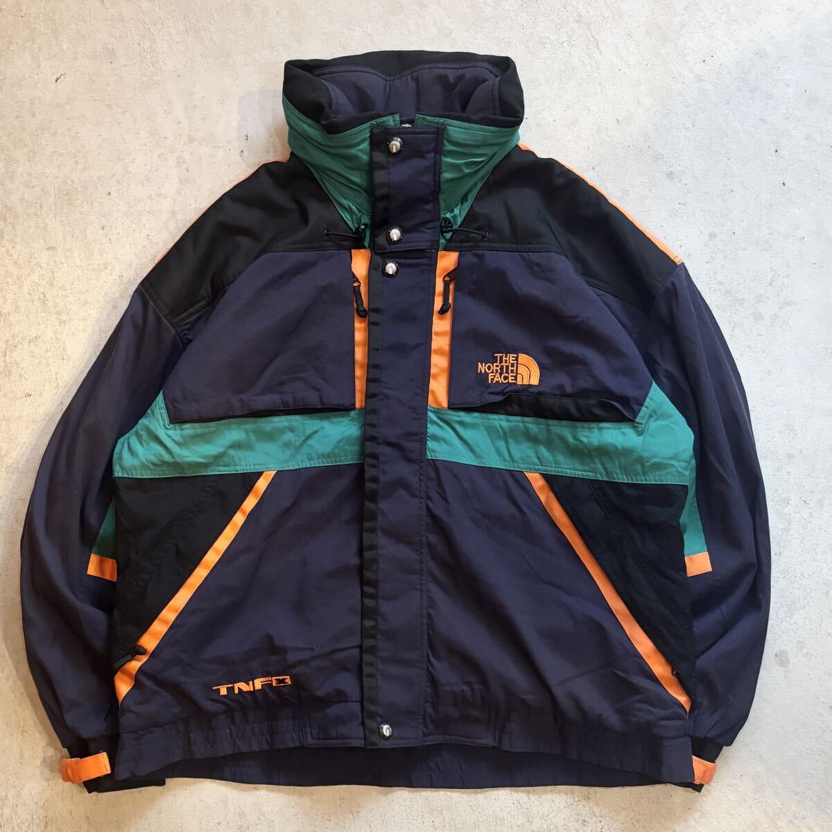 【90s】THE NORTH FACE EXTREME GORE-TEX マウンテンジャケット M マルチカラー VINTAGE スキー ウェア テック アウトドア ノースフェイス