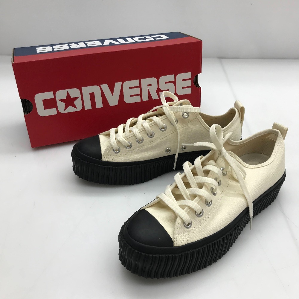 05w17867 コンバース ALL STAR LIFTED RIBTAPE OX ホワイト/ブラック 27.0cm カンボジア製 メンズ スニーカー 31313480 中古品【館林店】