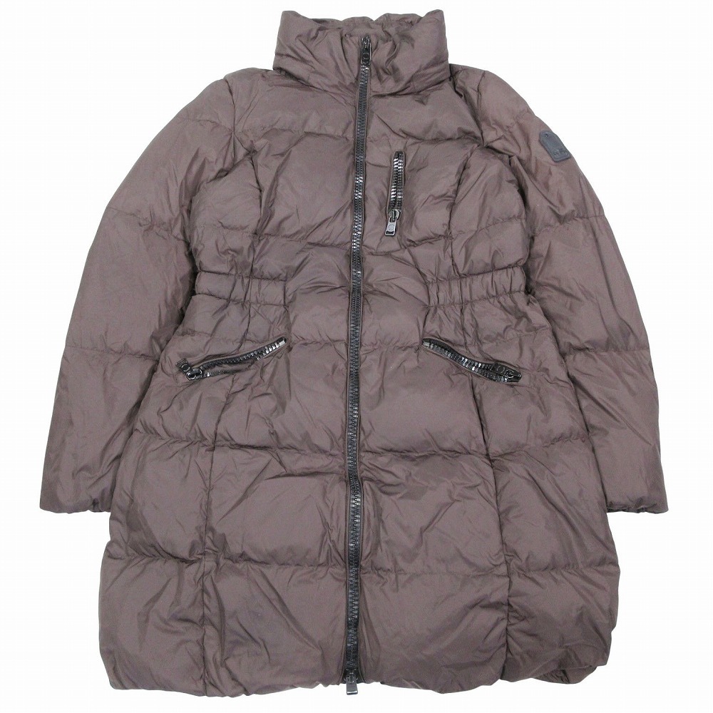 COACH コーチ F84769 ダウンコート アウター ジップアップ ダークブラウン サイズM レディース 【中古】