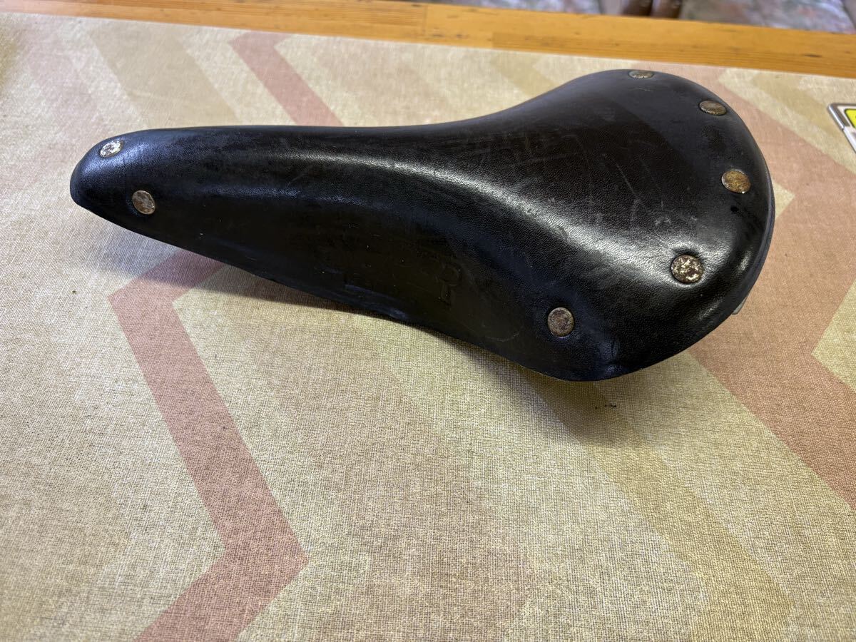 革サドル、SUPER 、SADDLE、自転車椅子、サドル　、自転車パーツ　現状品 新潟発