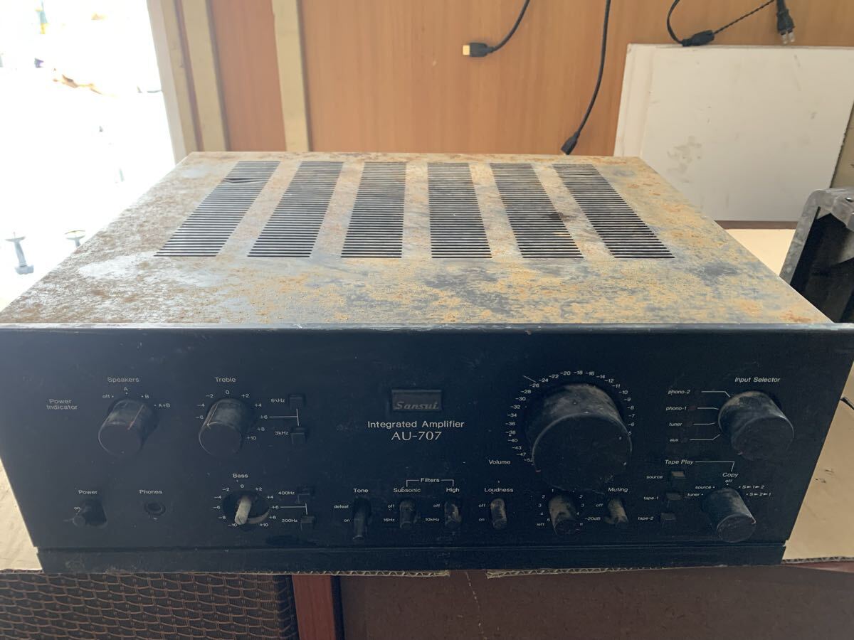 SANSUI 山水電気 サンスイ AU-707 ステレオプリメインアンプ ジャンク品現状品新潟