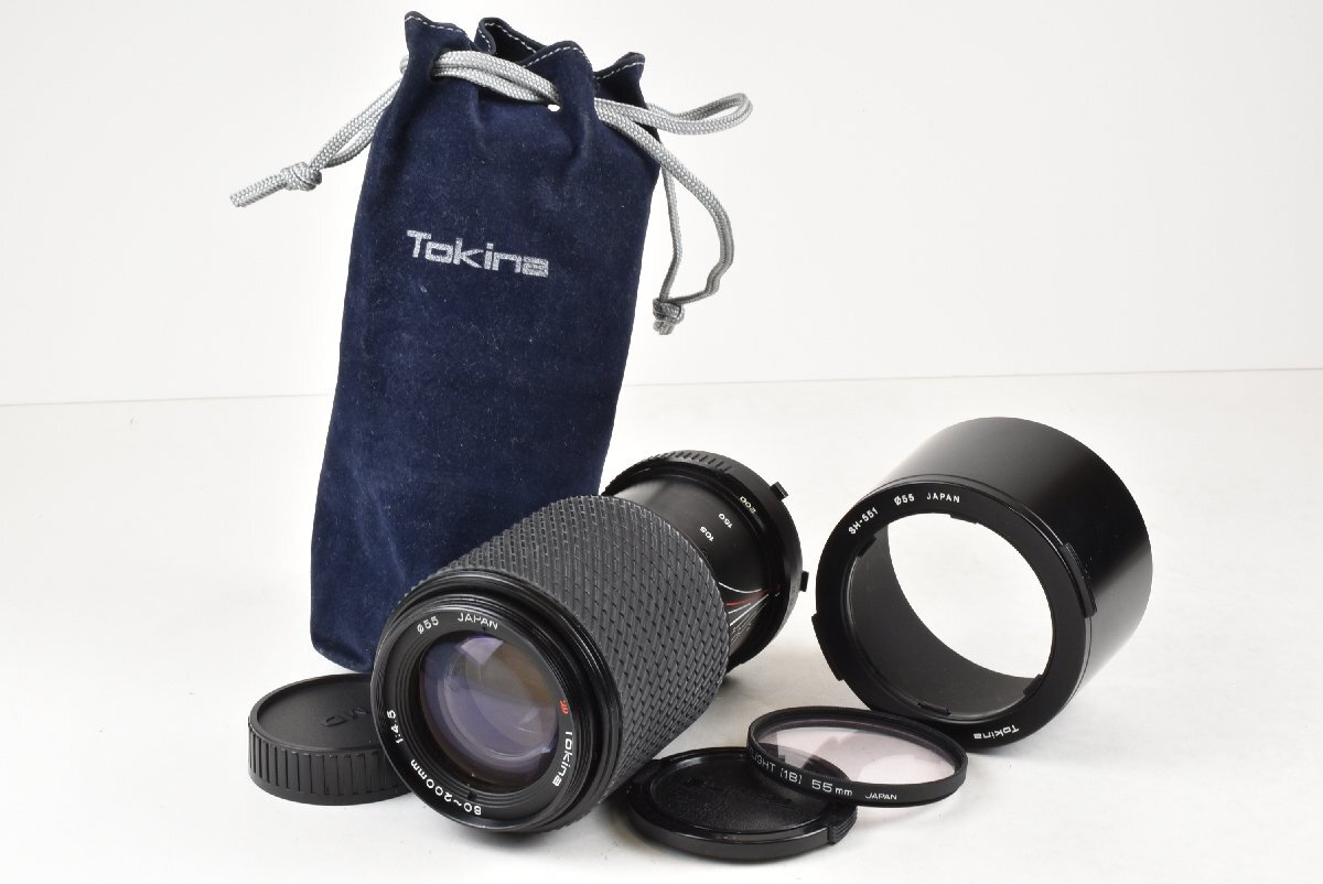 Tokina トキナ 80-200mm F4.5 MACRO MF レンズ Minolta MD用 光学難有 付属品付 現状品