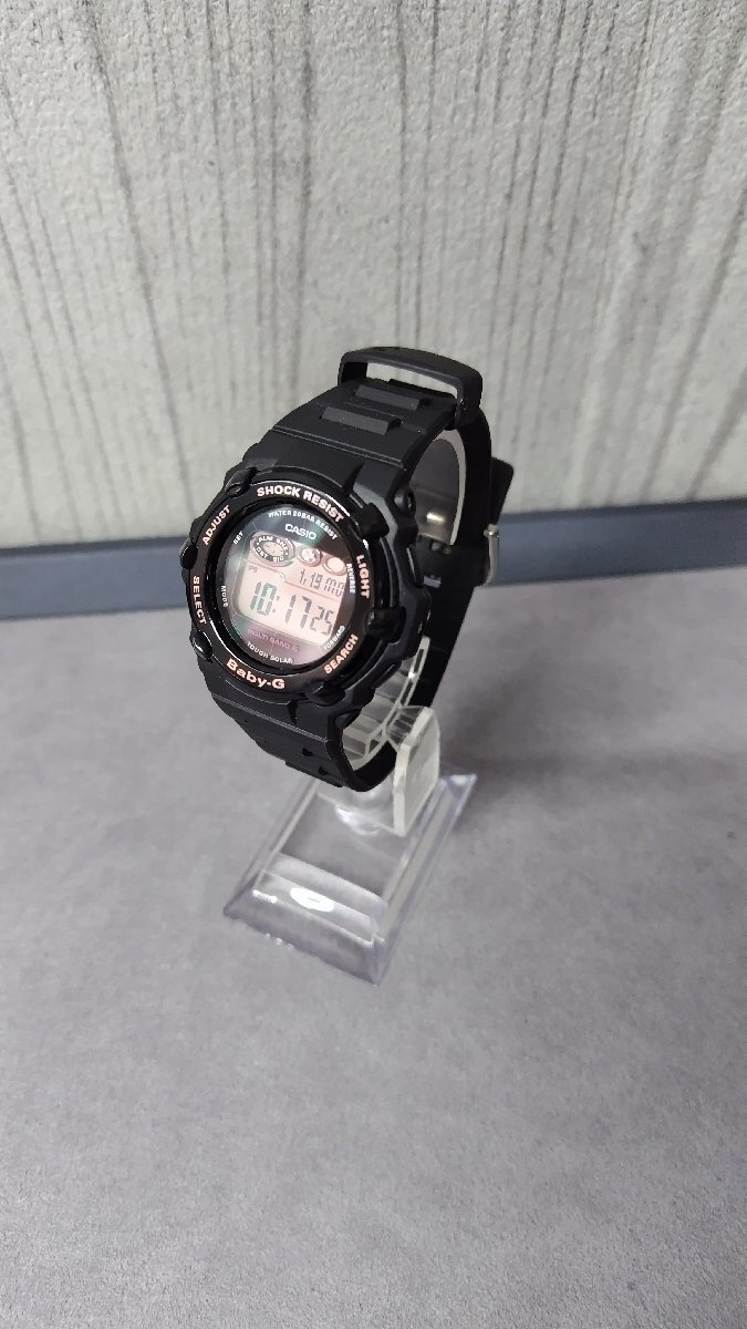 ◎Q134 casio カシオ Baby-G 電波ソーラー 腕時計 BGR-3000CB-1JF ブラック ピンク（ｍ.ｆ）