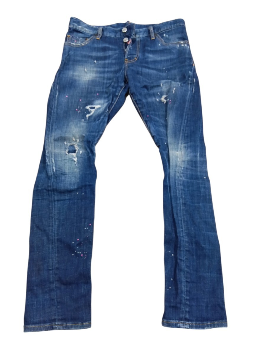 DSQUARED2 ディースクエアード スキニーパンツ/44/160/64A コットン/IDG/S74LB0541 S30342 44号 ジーンズ