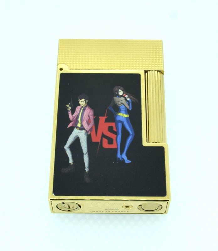 美品 限定品 S.T.DUPONT デュポン 【ライン2 ルパン三世 VS キャッツ・アイ クリング ライター ブラック＆ゴールド】