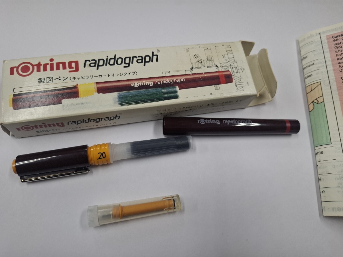 ロットリング ラピッドグラフ 0.2mm rapidgraph rotling 製図用品 当時もの 長期保管品 