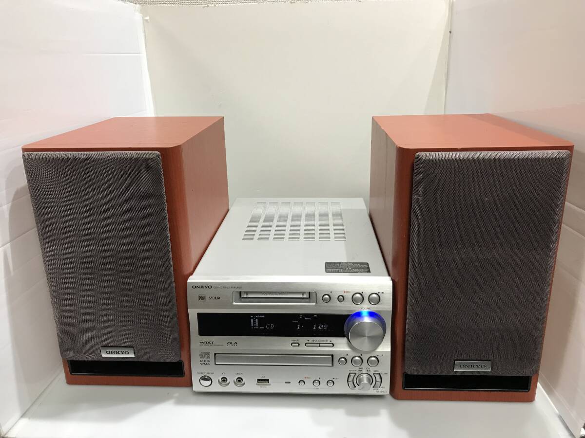 ONKYO オンキョー CD MD ラジオ システムコンポ FR-N7NX/D-N7NX　中古品Z105