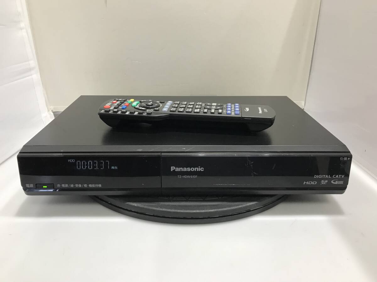  パナソニック 地デジチューナー ケーブルTV STB 録画OK TZ-HDW610F　リモコン付き　中古品R311
