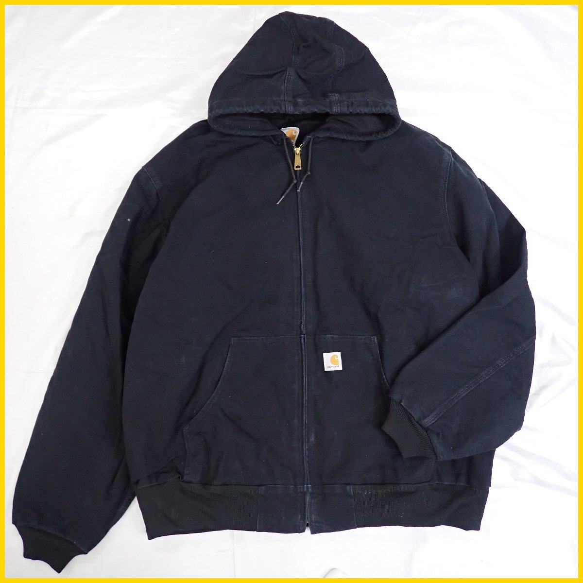 ★Carhartt/カーハート アクティブジャケット メンズ3XL/ブラック/ダック生地/メッシュ裏地/UFCW/USA製&1019600468