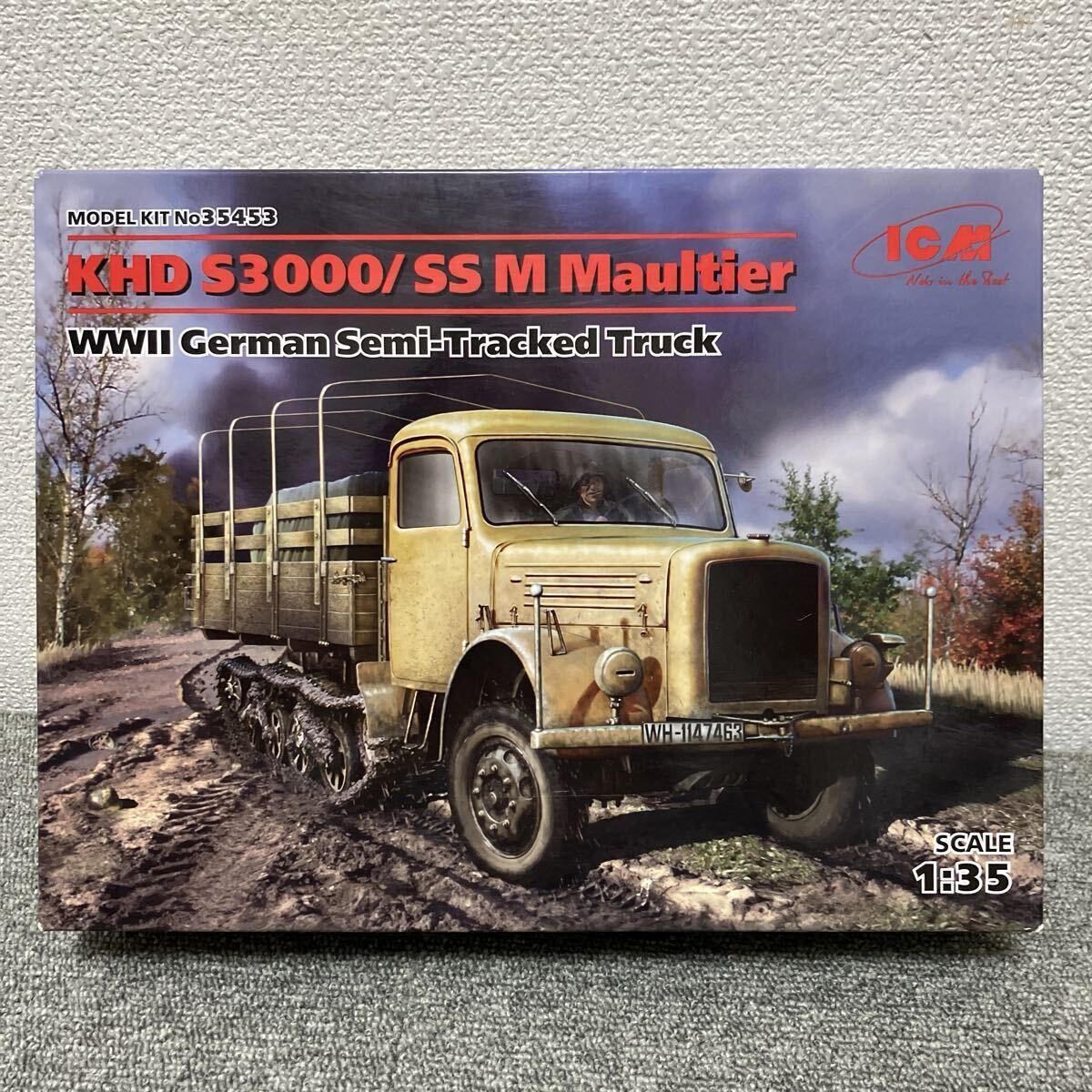 ICM 35453 1：35 KHD S3000/SS M Maultier WWⅡGerman Semi- Tracked Truck ＊未組み立て　K-87-1