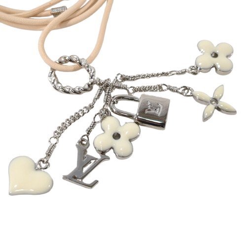 LOUIS VUITTON ルイ・ヴィトン パンダンティフ スウィート ペンダントネックレス モノグラム ホワイト 白系 レザー 保存袋 箱付き M65485