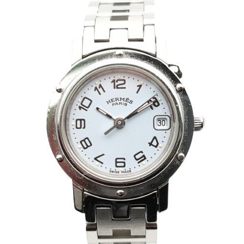【電池交換済】 HERMES エルメス クリッパー CL4.210 レディース 腕時計 クォーツ 電池式 動作品 中古