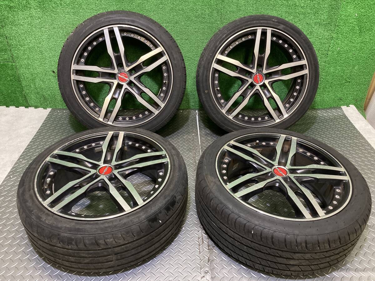 社外アルミ 共豊コーポレーション AMEシャレン 18インチ 18×7.5J+55 PCD114.3 215/45-18 ストリーム ヴォクシー ステップワゴン 管29342