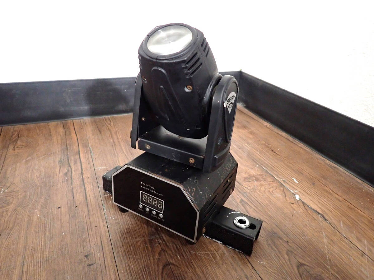 53080 中古 ミニムービングエフェクトライト BEAM led 4LED DMX コントロール可 クラブ ステージ 舞台照明 照明器具 ブラック 8