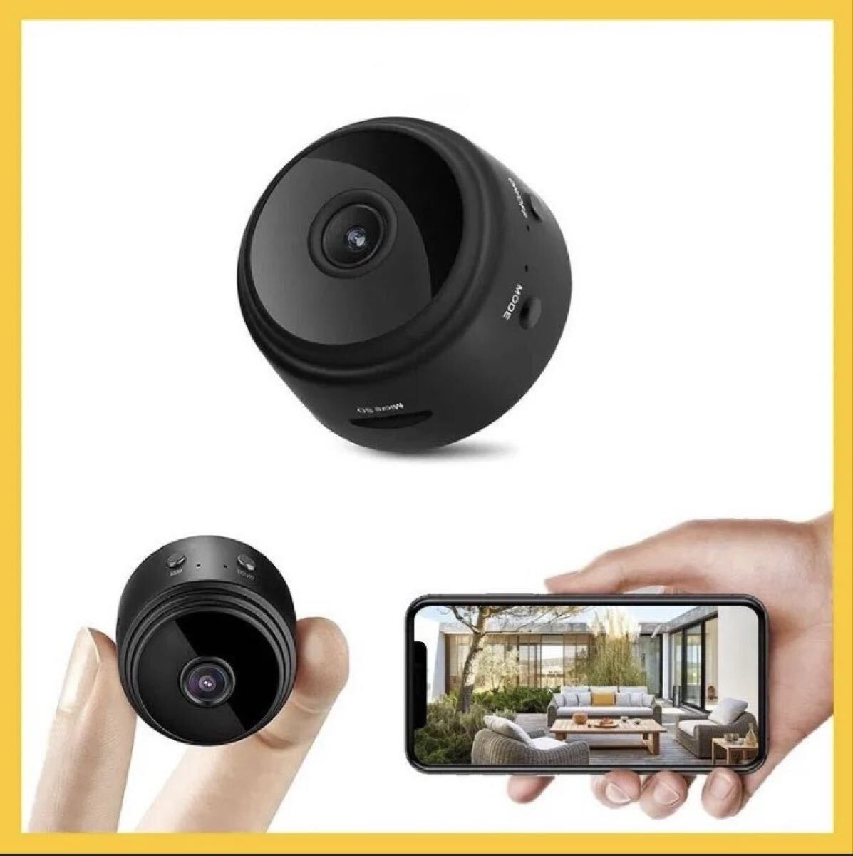 送料無料 新品未使用 超小型 防犯カメラ 1080P 高画質 小型 広角 リアルタイム 遠隔確認 監視カメラ WiFi MINI 小型 4K画質 高画質