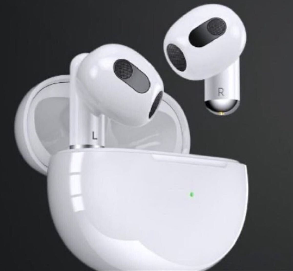 【F】送料無料 新品未使用 Pro ワイヤレスイヤホン 白 Bluetooth 充電ケース付き ホワイト 互換品