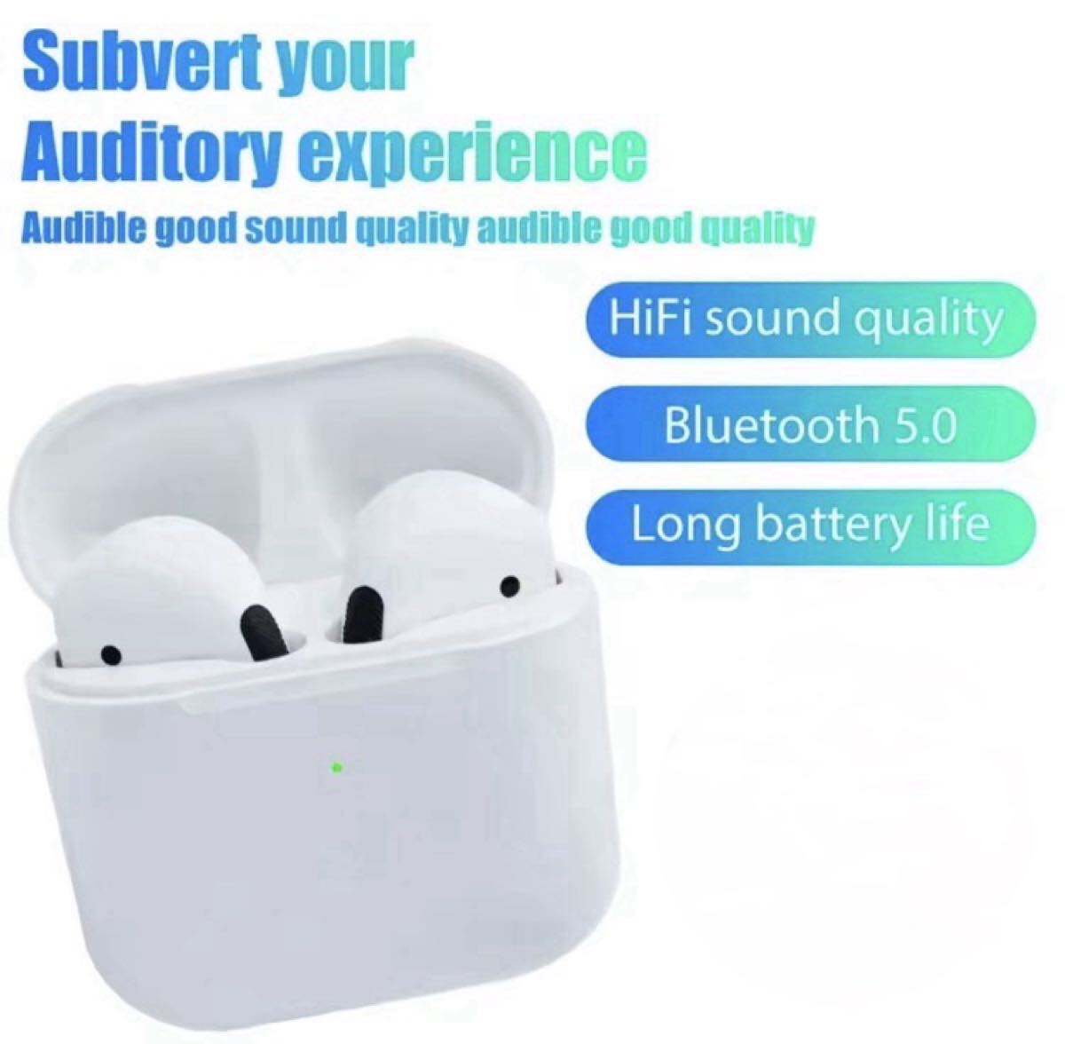 【F】送料無料 新品未使用 TWS Pro ワイヤレスイヤホン Bluetooth イヤホン 充電ケース付き iPhone/Android対応