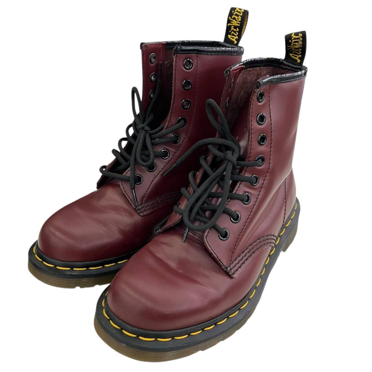 186000 訳アリ品 Dr.Martens ドクターマーチン レディース ブーツ 23.5cm 8ホール 10072 AW006 23.5cm チェリーレッド