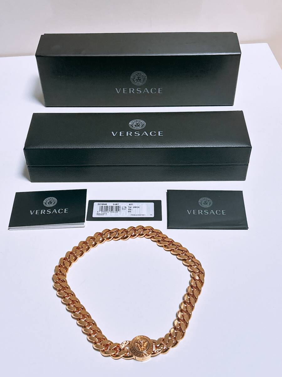 ★未使用に近い VERSACE ヴェルサーチ メデューサ 喜平ネックレス 極太チェーン