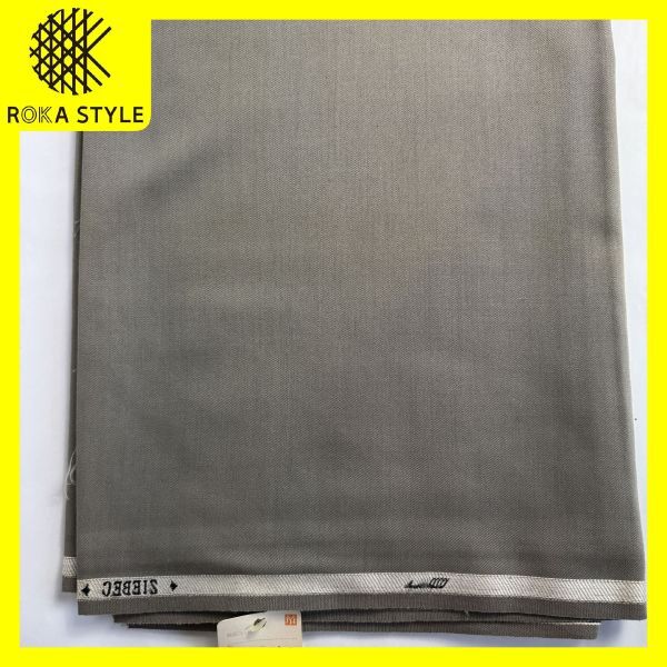ZIEBEC TETORON & WOOL 約158×240cm 日本製 スーツ素材布 ジャンク 生地 はぎれ リメイク素材 ハンドクラフト 手芸 長期保管品 J3m R71231