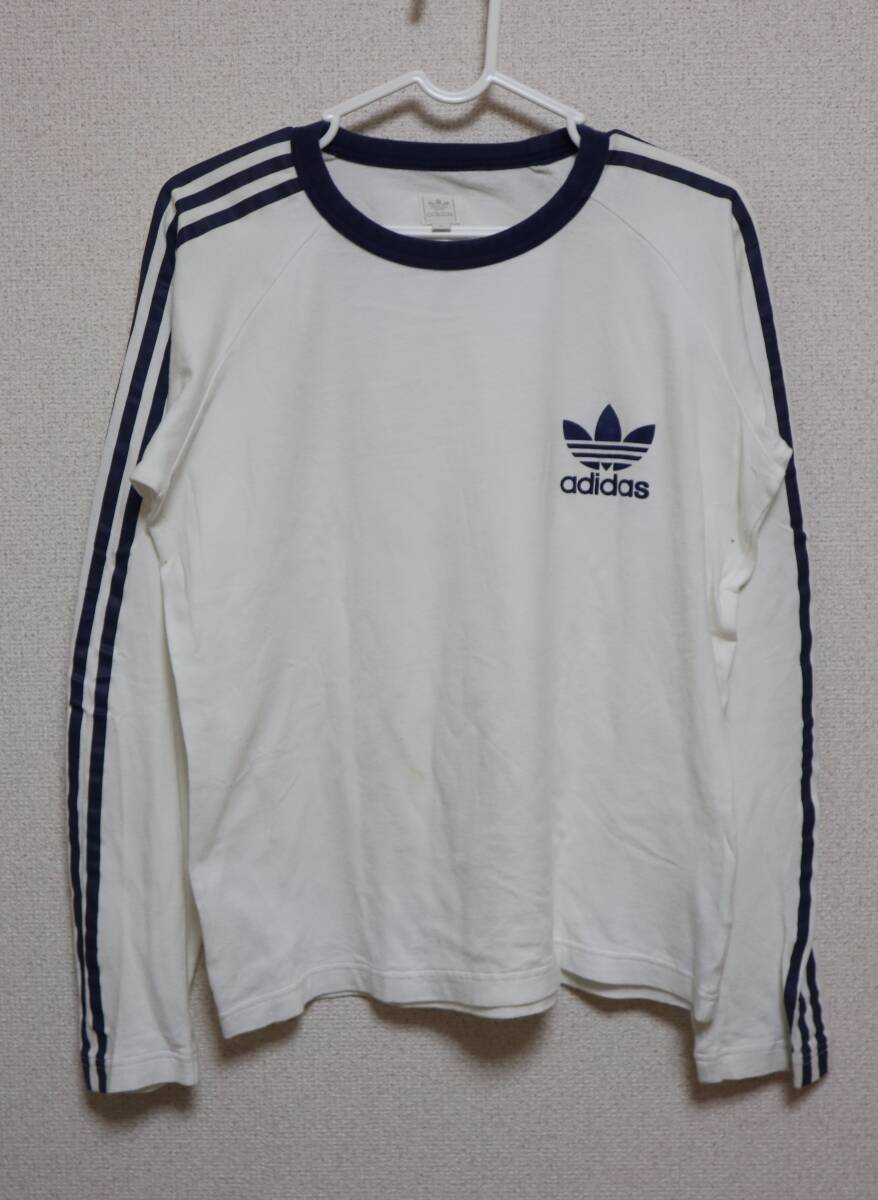 難あり☆adidas アディダス ヴィンテージ 長袖Tシャツ☆サイズM