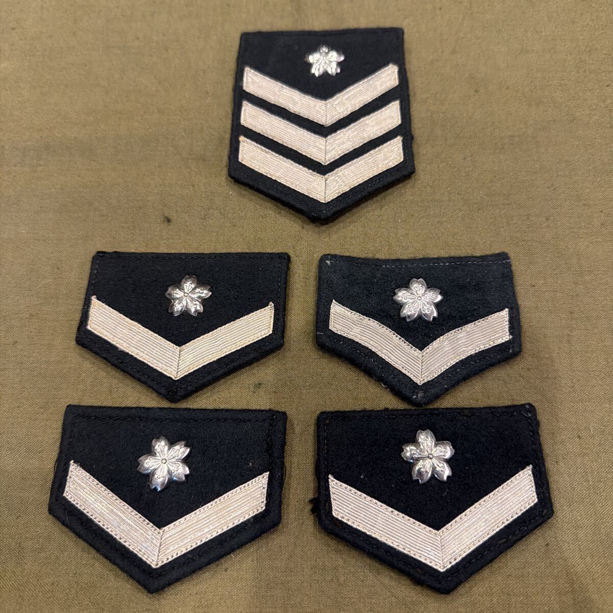 航空自衛隊 階級章 ワッペン　空士長　二等空士　合計五つ　自衛隊　ミリタリー コレクション　グッズ　送料無料