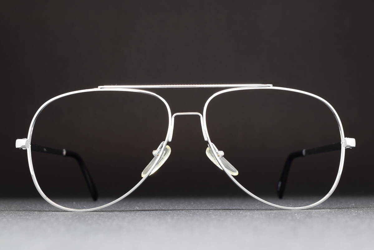 デッドストック Solex NO.5070 Col WP 63-14 アビエーター メガネ サングラス フレーム ヴィンテージ シルバー