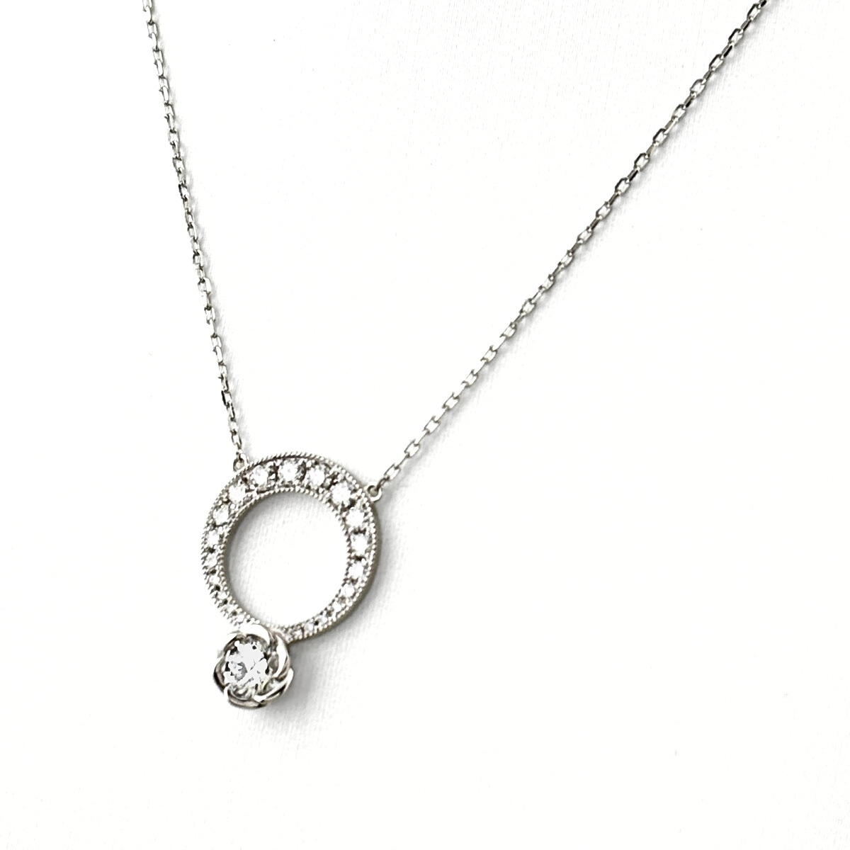 トレセンテ TRECENTI メレダイヤ デザインネックレス プラチナ ペンダント ネックレス Pt900 Pt850 ダイヤモンド レディース 【中古】