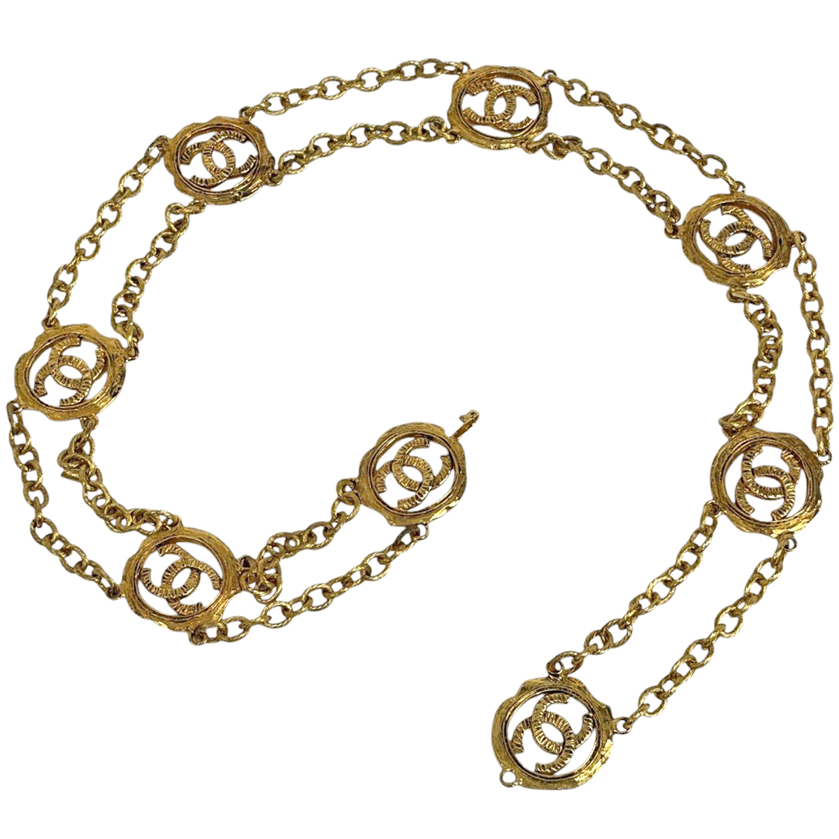 【在庫一掃】 シャネル CHANEL ココマーク チェーン ベルト GP ゴールド レディース 【中古】
