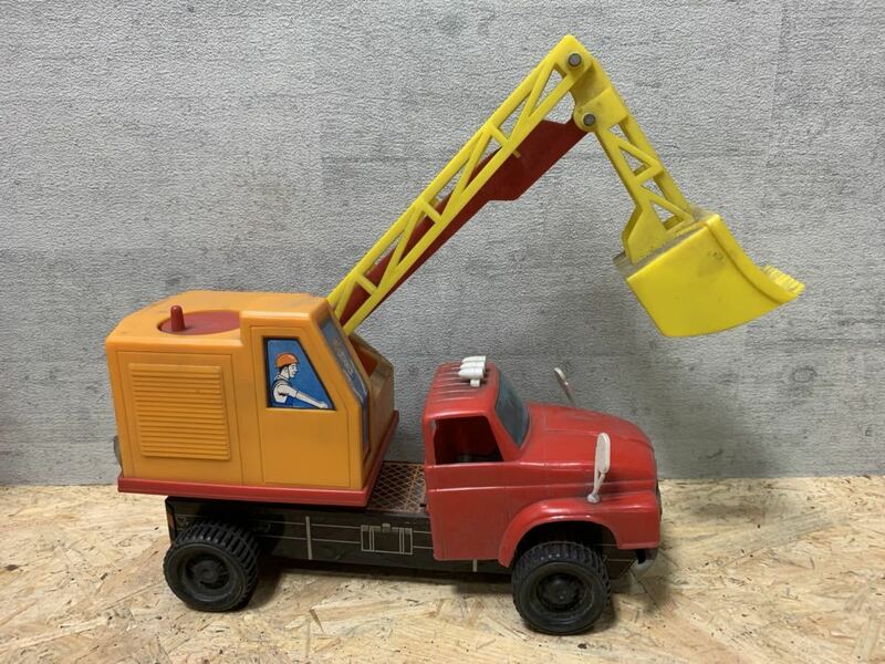 ■昭和レトロ ブリキ　ダイヤショベルカー　トラック　ミニカー　車　おもちゃ　玩具　当時物 ビンテージ アンティーク