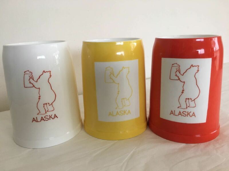 オールドノリタケ ビアジョッキー マグカップ 3個セット 日本陶器会社 白クマ ALASKA ビアジョッキ アンティーク レトロ ビンテージ