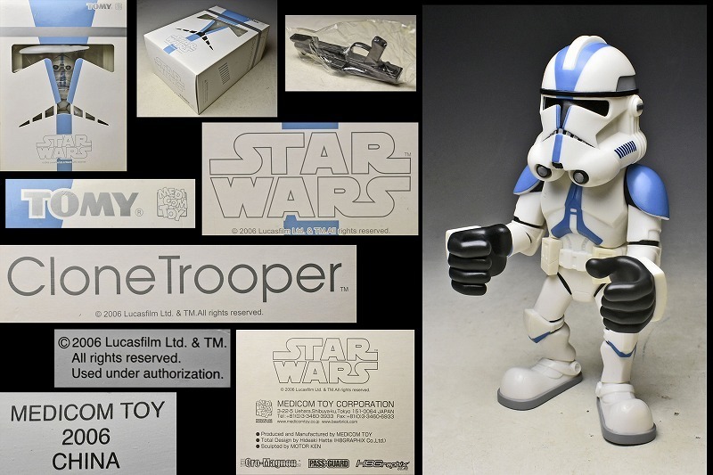 【スターウォーズ】Clone Trooper クローントルーパー フィギュア 箱付 メディコムトイｘトミー MEDICOM TOY TOMY H8Graphix MOTOR KEN