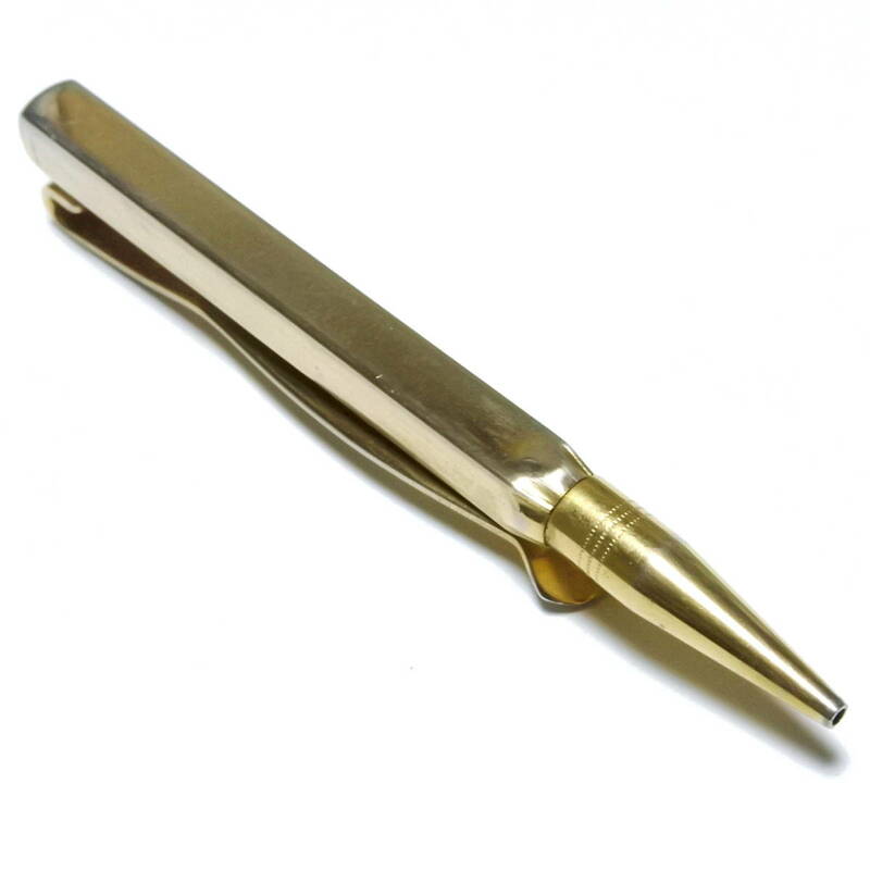 1940-50s◆ペン ネクタイピン アメリカ SWANK ビンテージ タイバー ゴールド 金 シャーペン 鉛筆 シャープペンシル アンティーク スワンク