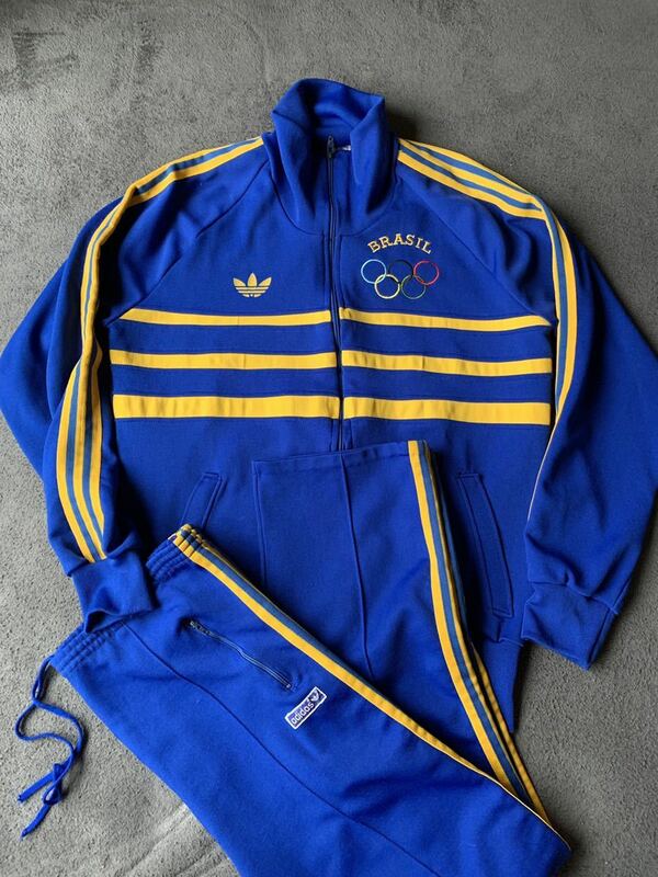 SPECIAL! 60s 70s adidas NOS ジャージ set up brasil 五輪モデル adidas ユーロ デサント vintage ビンテージ ブラジル