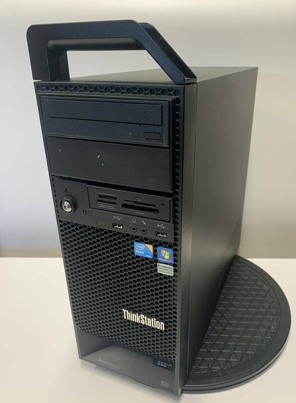 A17740)Lenovo ThinkStation S20 本体搭載Intel Xeon W3690 3.47GHz/12GB/SSD128GB+2TB/DVDRW/無線/カードリーダー/Win10 Pro 64Bit