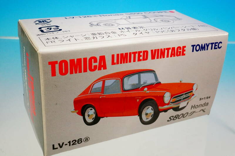 TOMYTEC TOMICA LIMITED VINTAGE LV-126a Honda S800 COUPE S=1/64