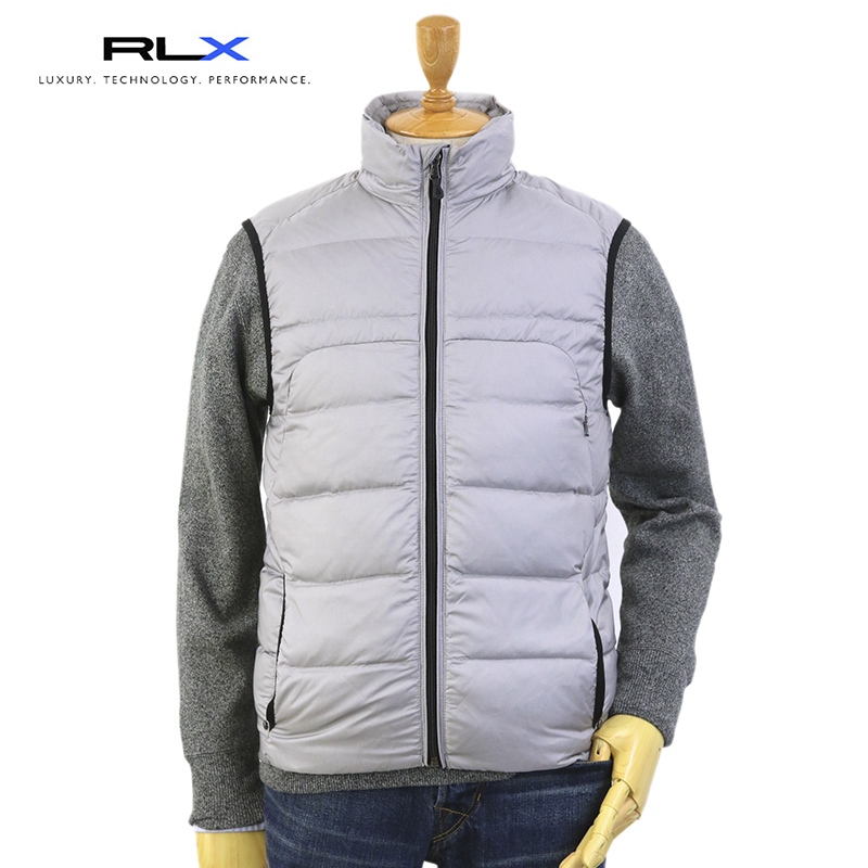 新品 アウトレット 1778 Mサイズ RLX ダウン ベスト polo ralph lauren ポロ ラルフ ローレン SILVER GREY