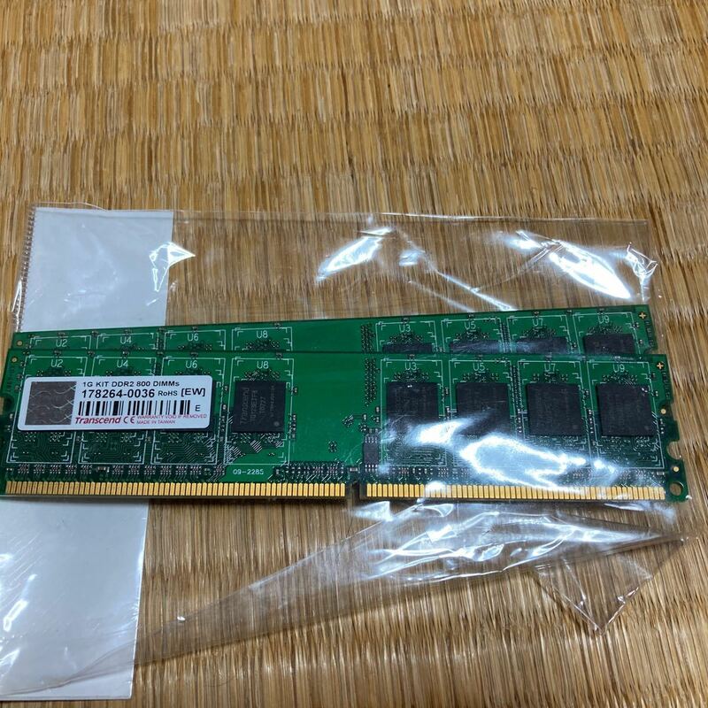 DDR2 800 DIMMs メモリ　2枚　TRANSCEND