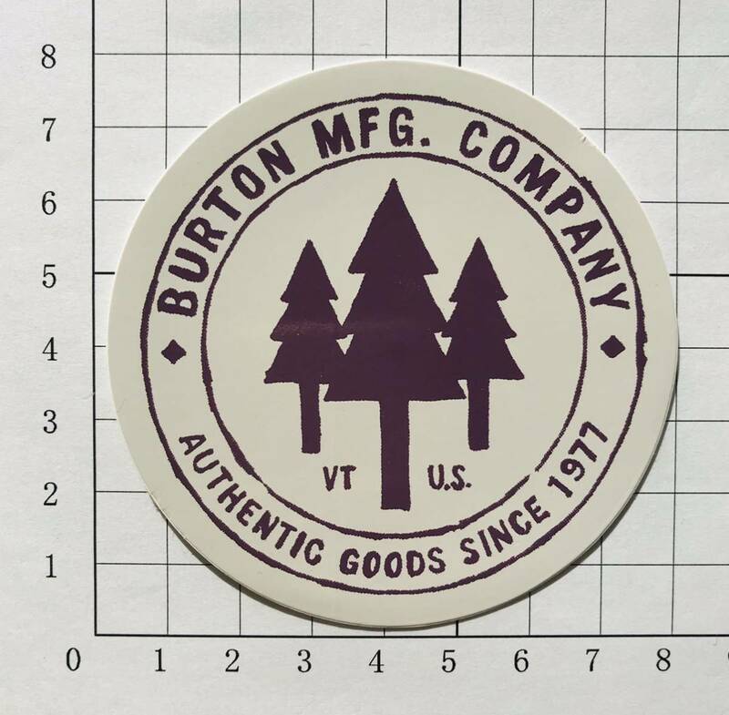 BURTON MFG COMPANY AUTHENTIC GOODS SINCE1977 Rareステッカー バートン スノーボード レア ステッカー