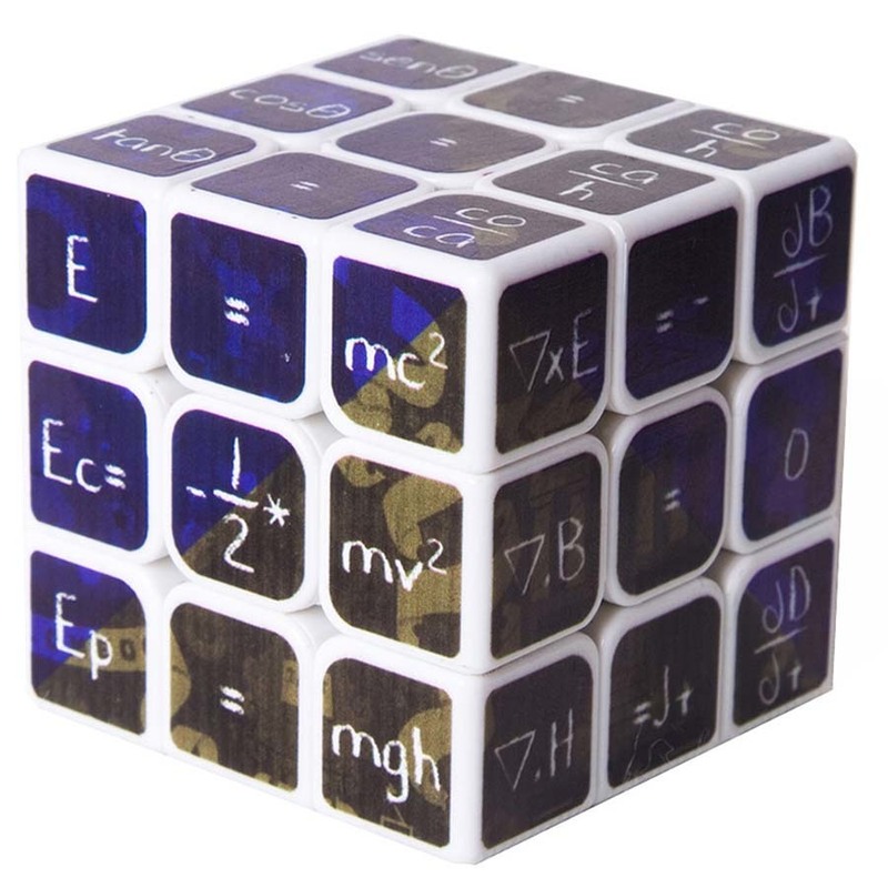 物理や数学の勉強を高めるマジックキューブ 白縁 3 × 3 × 3 点字スピードキューブパズルネオ立方マジコ教育玩具子供のためギフトアイデア