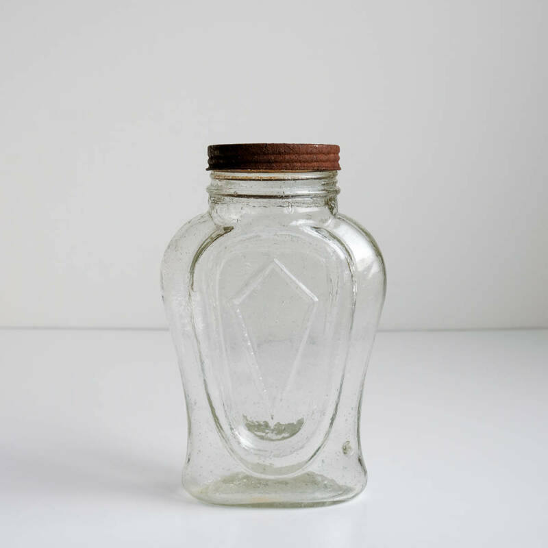 古いガラス瓶 ゆらゆらガラス 気泡入りガラス 保存瓶 古道具 古民具 花入れ 花器