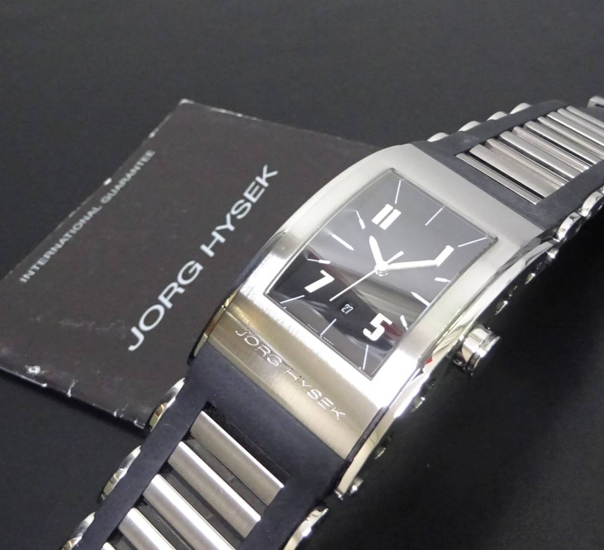 美品 良品 JORG HYSEK ヨルグイゼック キラダ S012 黒文字盤 メンズサイズ 自動巻 国際保証書あり 本物
