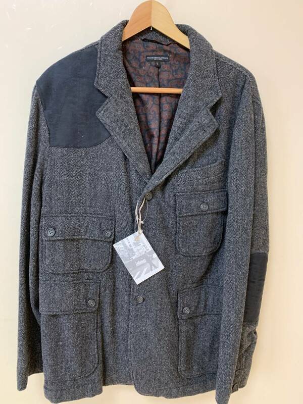 セール Engineered Garments エンジニアードガーメンツ Suffolk Jacket サフォーク ウール　ジャケット L グレイ ノーフォーク